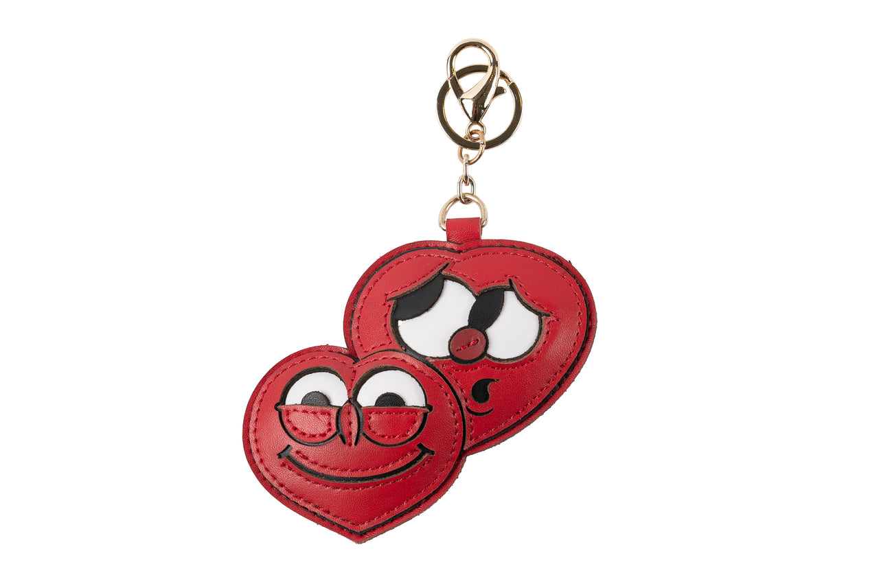 DOUBLE HEART LUXURY BAG CHARM